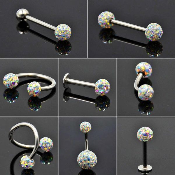 1pc surgical steel labret lip stud ear cartilage tragus tongue barbell ring nipple ring with epoxy cz crystal ferido ball q sqcgzh, Silver
1pc surgical steel labret lip stud ear cartilage tragus tongue barbell ring nipple ring with epoxy cz crystal ferido ball q sqcgzh, Silver