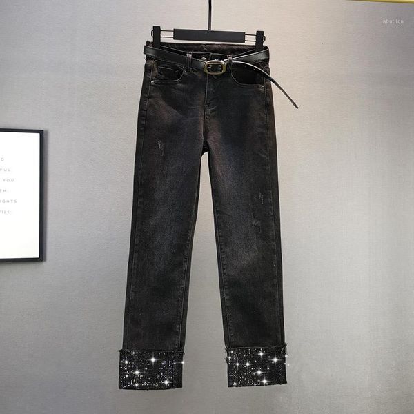 women's jeans cotton elastic women's black 2021 autumn winter high waist slim pants diamonds straight jean trouser students1, Blue
women's jeans cotton elastic women's black 2021 autumn winter high waist slim pants diamonds straight jean trouser students1, Blue