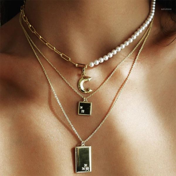 kmvexo vintage multi layered pearl choker necklaces collar statement crescent geometric pendant necklace women 2020 punk jewelry1, Silver
kmvexo vintage multi layered pearl choker necklaces collar statement crescent geometric pendant necklace women 2020 punk jewelry1, Silver