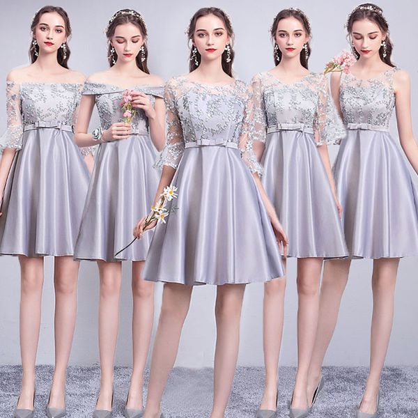 women gauze bandage backless flower high waist a-line knee-length champagne pink gray simple party bridesmaid dresses, White;pink
women gauze bandage backless flower high waist a-line knee-length champagne pink gray simple party bridesmaid dresses, White;pink