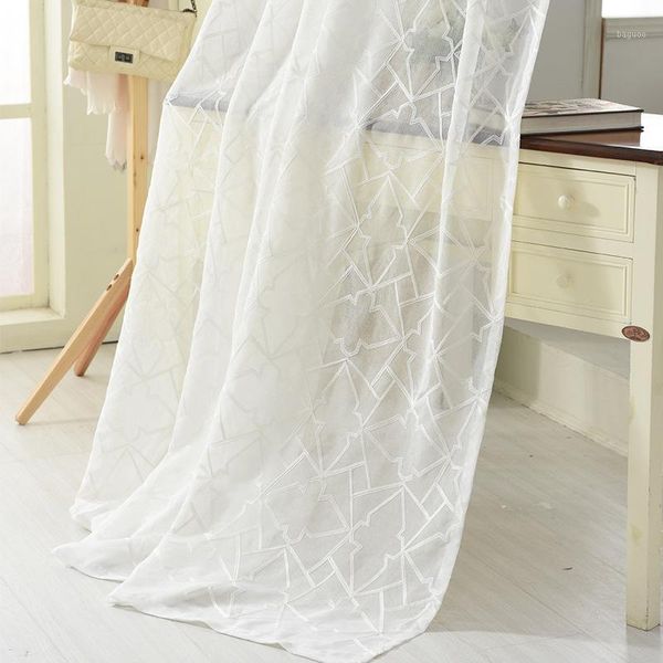 white embroidered geometric voile curtains for living room the bedroom sheer curtain tulle window kitchen fabric drapes1
white embroidered geometric voile curtains for living room the bedroom sheer curtain tulle window kitchen fabric drapes1