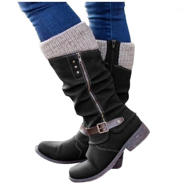 2020 winter boots women's leisure zipper mixed colors flat heels large size high warmer hiking snow boots stretch fabric shoes1, Black
2020 winter boots women's leisure zipper mixed colors flat heels large size high warmer hiking snow boots stretch fabric shoes1, Black