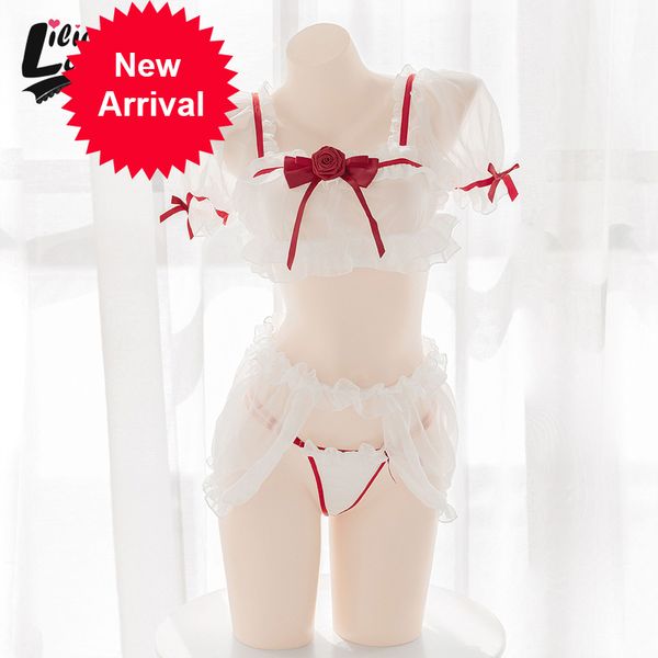 new pink chiffon bow uniform student suit sweet and beautiful cosplay dress school role play girl anime underwear, Black
new pink chiffon bow uniform student suit sweet and beautiful cosplay dress school role play girl anime underwear, Black