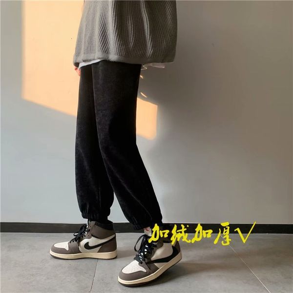 corduroy men's autumn and winter korean fashion versatile banded sports loose casual plush pants, Black
corduroy men's autumn and winter korean fashion versatile banded sports loose casual plush pants, Black