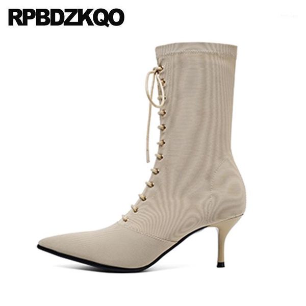 fall high heel stiletto 2020 trend designer front lace up casual ankle boots autumn pointed toe shoes women stretch short1, Black
fall high heel stiletto 2020 trend designer front lace up casual ankle boots autumn pointed toe shoes women stretch short1, Black