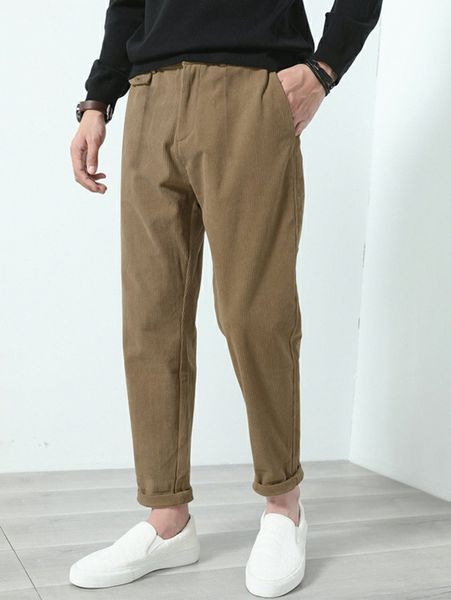 men slant pockets flap detail pants u8y4#, Black