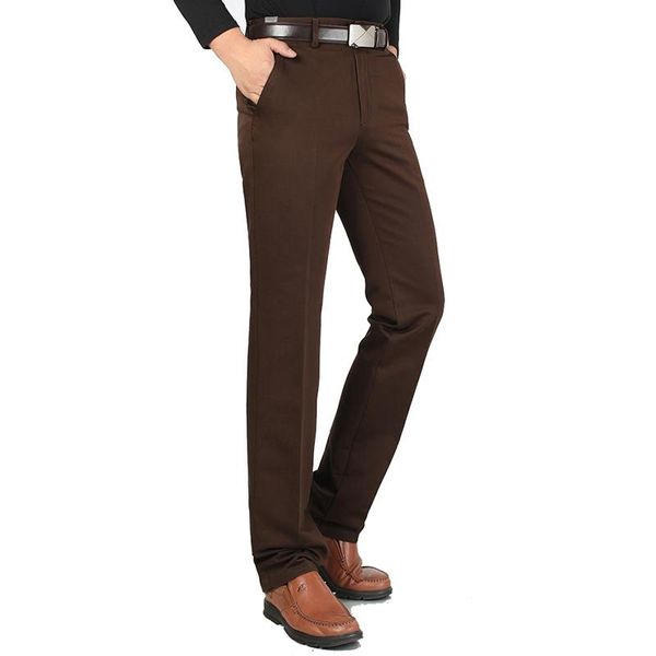 autumn winter middle-aged men's business casual straight pants high waist cotton trousers loose micro elastic thicken pants, Black
autumn winter middle-aged men's business casual straight pants high waist cotton trousers loose micro elastic thicken pants, Black