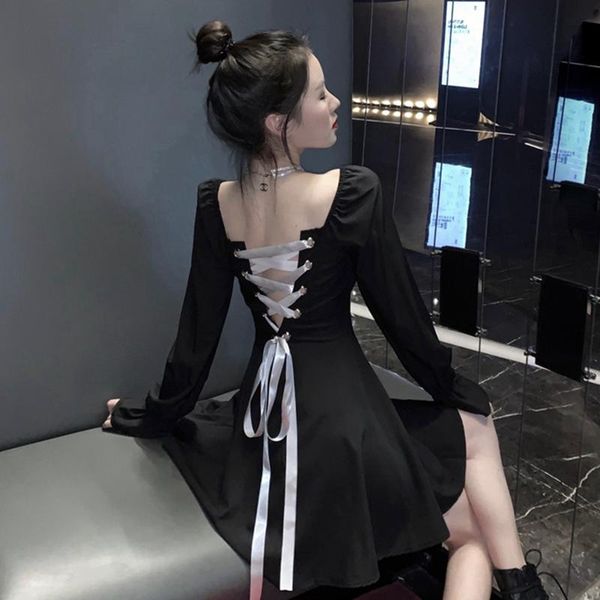 dress women long sleeve vintage lace-up gothic 2020 summer backless square collar party mini dresses plus size 4xl vestidos, Black;gray
dress women long sleeve vintage lace-up gothic 2020 summer backless square collar party mini dresses plus size 4xl vestidos, Black;gray