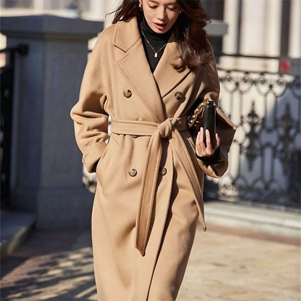 original design women autumn winter elegant casual warm 100%wool coat double breasted belted pink/red plus size woolen jacket 201218, Black
original design women autumn winter elegant casual warm 100%wool coat double breasted belted pink/red plus size woolen jacket 201218, Black