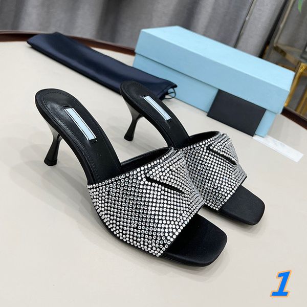 summer 2022 new crystal diamond slippers iconic triangle logo square head high heels women's sandals wedding party shoes heel 6.0cm siz, Black
summer 2022 new crystal diamond slippers iconic triangle logo square head high heels women's sandals wedding party shoes heel 6.0cm siz, Black