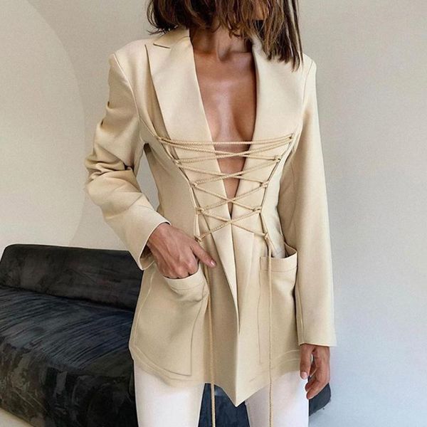 women's suits & blazers bandage lace up jacket women 2021 stylish coat for casual long drawstring lapel collar pockets sleeve suit, White;black
women's suits & blazers bandage lace up jacket women 2021 stylish coat for casual long drawstring lapel collar pockets sleeve suit, White;black