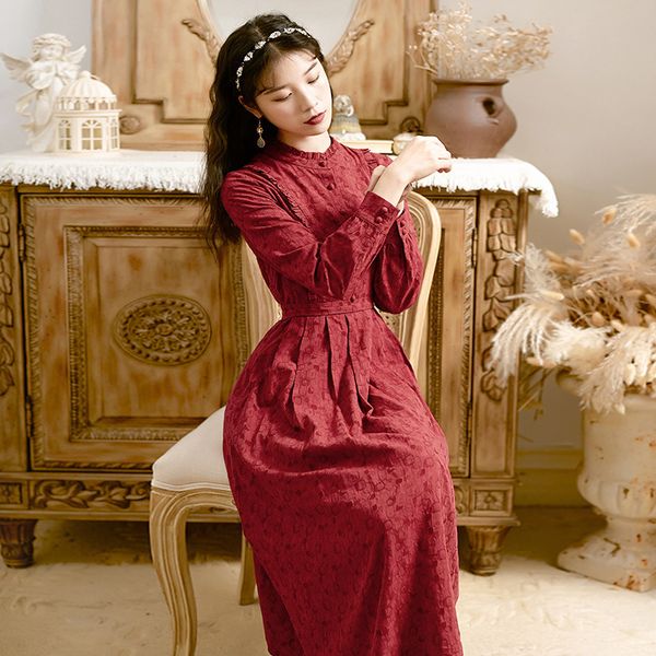 new fashion women's clothing vintage red autumn long sleeve dress women dress lj201203, White;black
new fashion women's clothing vintage red autumn long sleeve dress women dress lj201203, White;black