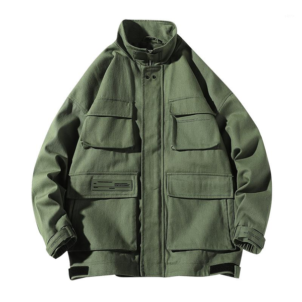 2020 men jackets autumn youth men's fashion jacket coats turn down collar high street multi pocket cargo jackets male1, Black;brown
2020 men jackets autumn youth men's fashion jacket coats turn down collar high street multi pocket cargo jackets male1, Black;brown
