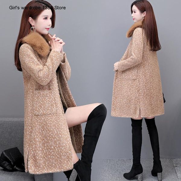 women's wool & blends fashion plush golden mink coat middle long 2021 small loose heavy woolen, Black
women's wool & blends fashion plush golden mink coat middle long 2021 small loose heavy woolen, Black