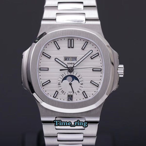 v9 version 5726/1a-014 white date dial silver steel case cal.324s automatic mechanical movement mens watch 316l steel band brand watches, Slivery;brown
v9 version 5726/1a-014 white date dial silver steel case cal.324s automatic mechanical movement mens watch 316l steel band brand watches, Slivery;brown