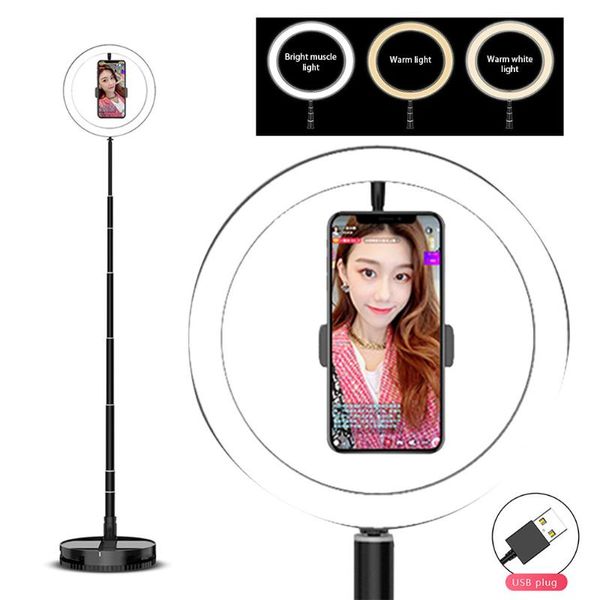 1.6m Pgraphic Lighting Ring Lamp Camera P Studio Phone Led Ring Light Stand For Makeup Camera Phone Video 415#2