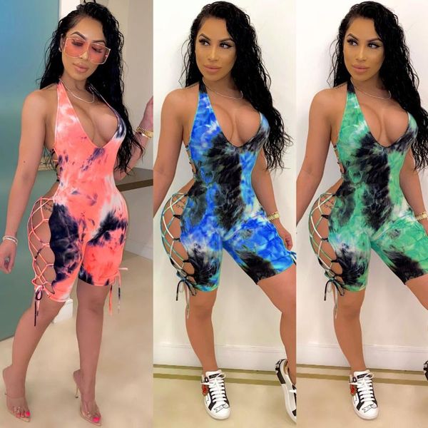 women's jumpsuits & rompers strap hanging neck tie dye hollow bodysuit ladies nightclub bodycon playsuit deep v-neck beach casual women, Black;white
women's jumpsuits & rompers strap hanging neck tie dye hollow bodysuit ladies nightclub bodycon playsuit deep v-neck beach casual women, Black;white