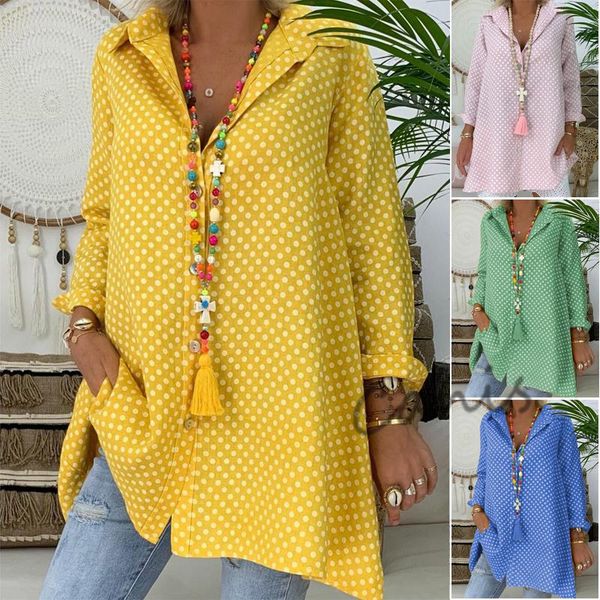 fashion women ladies v-neck casual blouse long sleeve polka dot printed shirt new, White
fashion women ladies v-neck casual blouse long sleeve polka dot printed shirt new, White