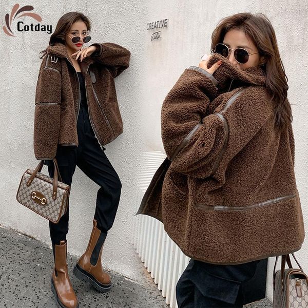 cotday loose and thin mandarin collar locomotive clothing winter warm lamb fur fur one piece cotton padded jacket coat1, Black
cotday loose and thin mandarin collar locomotive clothing winter warm lamb fur fur one piece cotton padded jacket coat1, Black