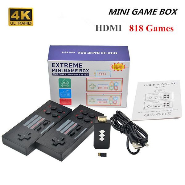 portable game players av/4k built in 620/818 retro console wireless controller av/ output mini box
portable game players av/4k built in 620/818 retro console wireless controller av/ output mini box