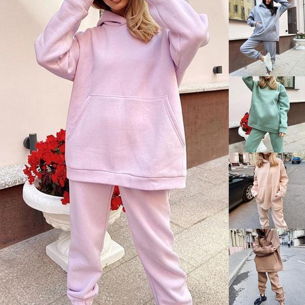 women's tracksuits autumn winter 2 piece set tracksuit oversized hoodie and pants solid outfits casual sport suit two women, Gray
women's tracksuits autumn winter 2 piece set tracksuit oversized hoodie and pants solid outfits casual sport suit two women, Gray