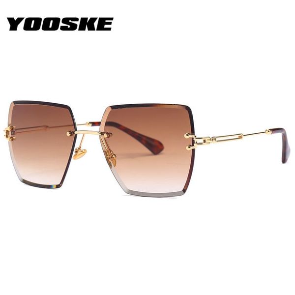 sunglasses yooske rimless women fashion oversized gradient sun glasses shades lady retro diamond cutting lens eyewear uv400, White;black
sunglasses yooske rimless women fashion oversized gradient sun glasses shades lady retro diamond cutting lens eyewear uv400, White;black