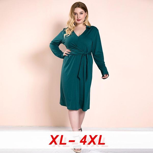 casual dresses spring long sleeves v neck low-cut belt plus size loose dress women office elegant belted wrap party, Black;gray
casual dresses spring long sleeves v neck low-cut belt plus size loose dress women office elegant belted wrap party, Black;gray