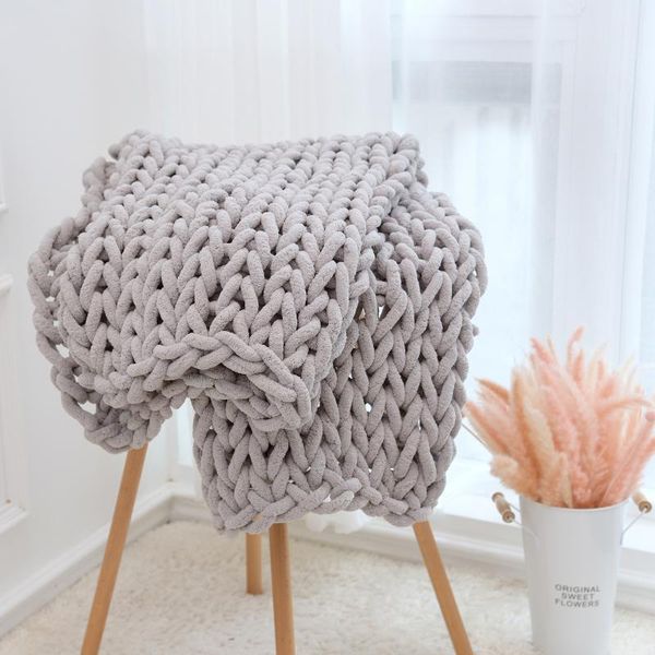 blankets handmade knitted blanket thick chenille thread bed sofa cover po prop 100*80mm 120*100mm 150*120mm
blankets handmade knitted blanket thick chenille thread bed sofa cover po prop 100*80mm 120*100mm 150*120mm