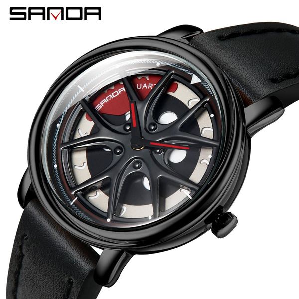 sanda sell quartz movement men leather watch life waterproof creative car rim hub wheel rotating dial relogio masculino bbyzrd, Silver
sanda sell quartz movement men leather watch life waterproof creative car rim hub wheel rotating dial relogio masculino bbyzrd, Silver