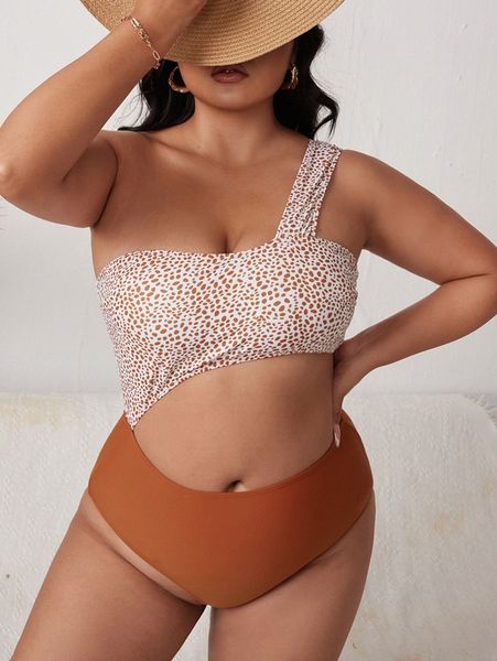 plus dalmatian print cut-out one shoulder one piece swimsuit y0to#, Black
plus dalmatian print cut-out one shoulder one piece swimsuit y0to#, Black