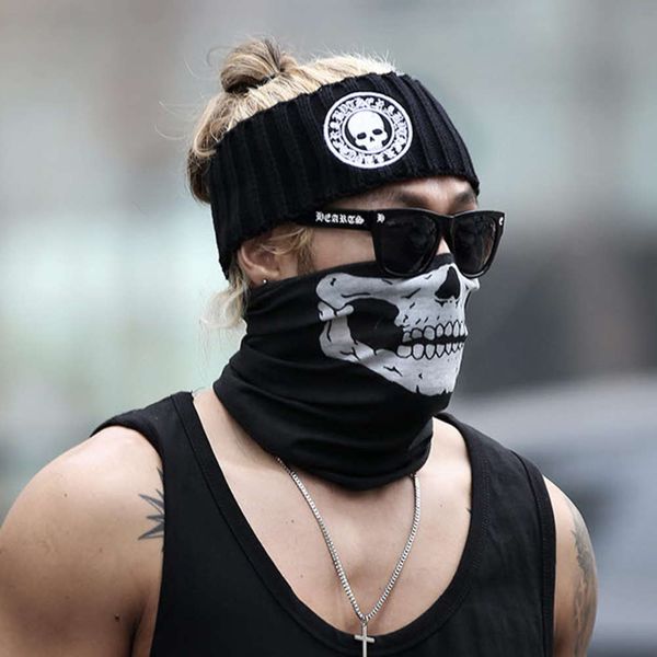 korean skull scarf men's sports riding neck cover ghost personality mask, Black;white
korean skull scarf men's sports riding neck cover ghost personality mask, Black;white