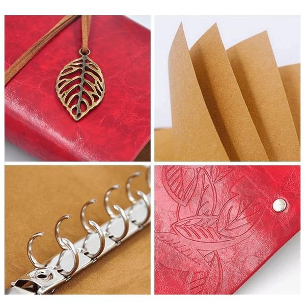 pu cover coils notepad book soft copybook blank notebook retro leaf travel diary books kraft journal spiral notebook jllitm sinabag, Purple;pink 
pu cover coils notepad book soft copybook blank notebook retro leaf travel diary books kraft journal spiral notebook jllitm sinabag, Purple;pink