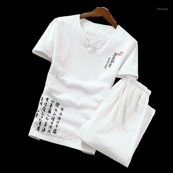 men's tracksuits 2021 chinese retro style cotton and linen men's sets summer loose breathable men short-sleeved t-shirt trousers1, Gray
men's tracksuits 2021 chinese retro style cotton and linen men's sets summer loose breathable men short-sleeved t-shirt trousers1, Gray
