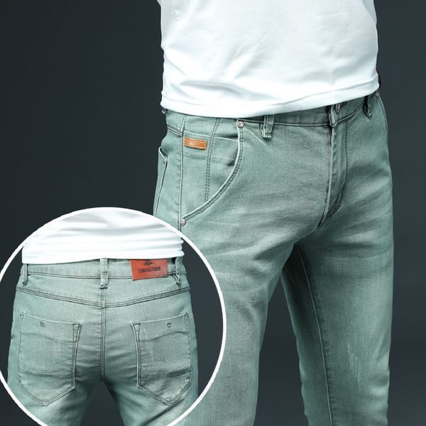 jeans men's autumn 2020 new youth leisure korean dark green stretch slim fit straight leg pants, Blue
jeans men's autumn 2020 new youth leisure korean dark green stretch slim fit straight leg pants, Blue