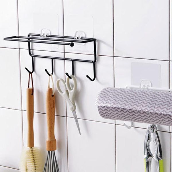 kitchenware rack organizer adhesive drill towel brush hanger storage shelf nds1