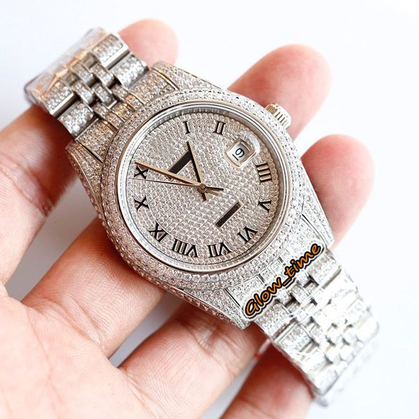 upgrade version 126334 126234 116244 full diamond dial cal a3255 automatic sapphire mens watch 904l steel diamond iced out full iced watches, Slivery;brown
upgrade version 126334 126234 116244 full diamond dial cal a3255 automatic sapphire mens watch 904l steel diamond iced out full iced watches, Slivery;brown