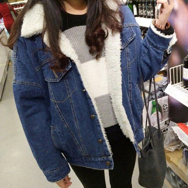 women winter fur lined peacoat short denim coat thicken fleece jean loose jacket drop shipping good quality, Black;brown
women winter fur lined peacoat short denim coat thicken fleece jean loose jacket drop shipping good quality, Black;brown