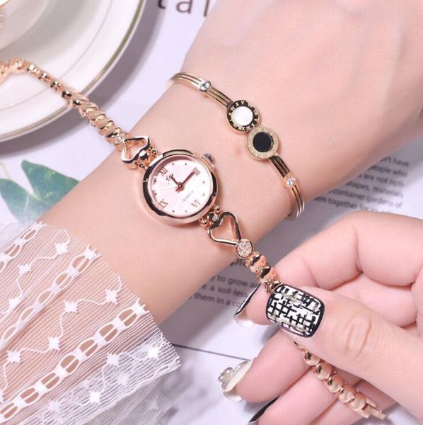 women bracelet watch luxury exquisite rose gold alloy small quartz watch simple ladies wristwatches female heart chain shiny crystal clock, Slivery;golden
women bracelet watch luxury exquisite rose gold alloy small quartz watch simple ladies wristwatches female heart chain shiny crystal clock, Slivery;golden