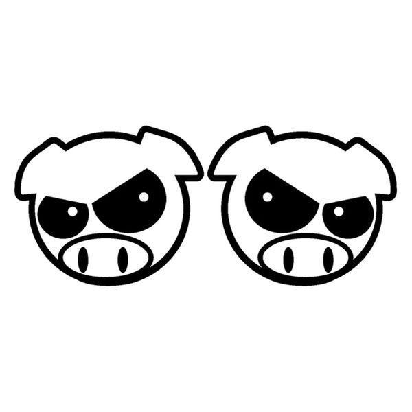 11.3cm*9.1cm evil rally pigs cartoon rearview mirror decals stickers black/silver s3-4793
11.3cm*9.1cm evil rally pigs cartoon rearview mirror decals stickers black/silver s3-4793