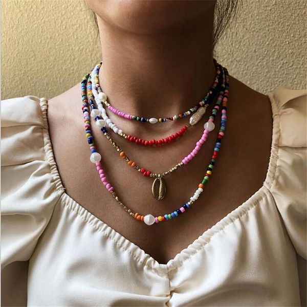 2020 fashion multilayer colorful beads pearl necklace for women jewelry gifts necklace accessories, Silver 
2020 fashion multilayer colorful beads pearl necklace for women jewelry gifts necklace accessories, Silver