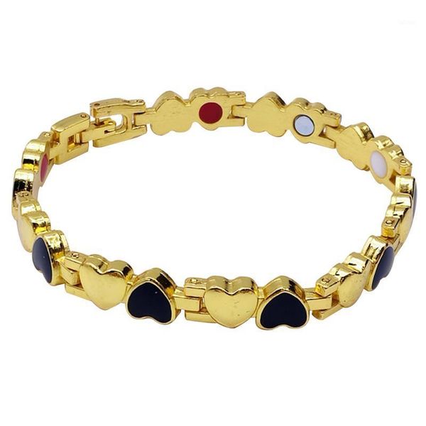 8mm hearts beading healthy magnetic bracelet for women black and golden stainless steel bangle decorative bracelets1, Golden;silver
8mm hearts beading healthy magnetic bracelet for women black and golden stainless steel bangle decorative bracelets1, Golden;silver