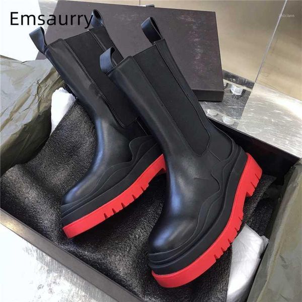 black genuine leather autumn winter boots women candy color platform heel elastic band slip-on mid-calf booties for woman1
black genuine leather autumn winter boots women candy color platform heel elastic band slip-on mid-calf booties for woman1