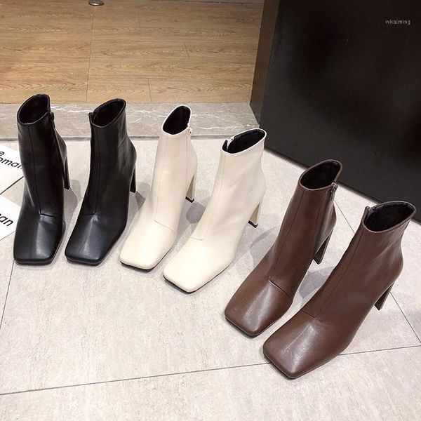 boots elegant women ankle beige block high heels sock square toe chunky zipper lady autumn winter party shoes1, Black
boots elegant women ankle beige block high heels sock square toe chunky zipper lady autumn winter party shoes1, Black