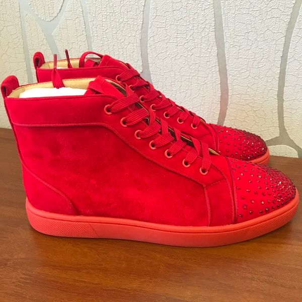 fashion fret casual men red suede strass crystal lace high r shoes trainers isks, Black
fashion fret casual men red suede strass crystal lace high r shoes trainers isks, Black