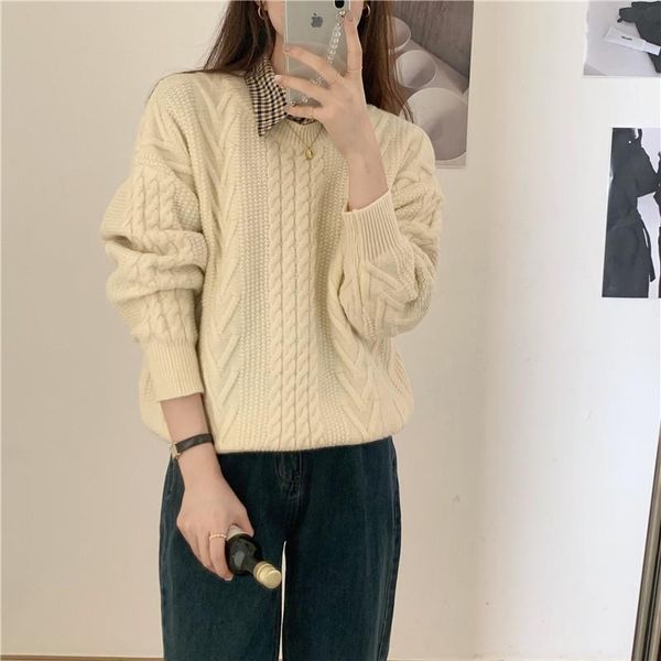 hzirip women knitted sweater casual 2020 autumn new female pullover o-neck twist solid concise elegant sweet loose office lady, White;black
hzirip women knitted sweater casual 2020 autumn new female pullover o-neck twist solid concise elegant sweet loose office lady, White;black