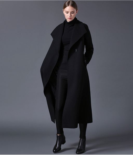 winter women's wool coat lapel black dark blue long section listing large size lj201201
winter women's wool coat lapel black dark blue long section listing large size lj201201