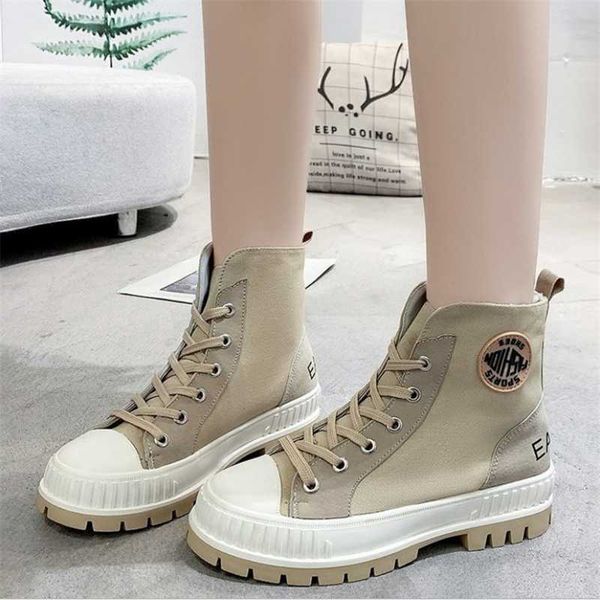 women's boots 2020 autumn canvas breathable platform female shoes fashion pu leather cross-tied ankle flats women boots, Black
women's boots 2020 autumn canvas breathable platform female shoes fashion pu leather cross-tied ankle flats women boots, Black