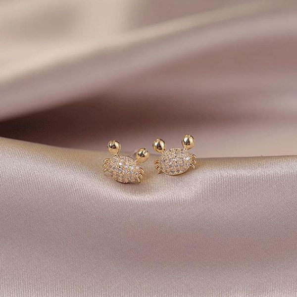stud aide 925 sterling silver earrings crab simple diamond fashionable wild cute zircon, Golden;silver
stud aide 925 sterling silver earrings crab simple diamond fashionable wild cute zircon, Golden;silver