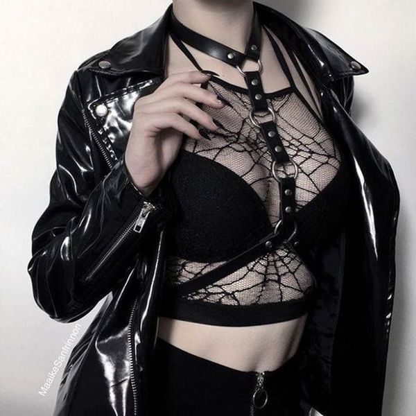 punk leather lingerie harness women body bondage garters for stockings crop suspenders straps belt punk goth sek, Red;black
punk leather lingerie harness women body bondage garters for stockings crop suspenders straps belt punk goth sek, Red;black