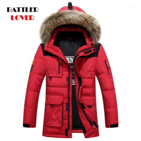 40 degree cold resistant russia winter jacket mens genuine fur collar thick warm white duck down men's winter coat1, Black
40 degree cold resistant russia winter jacket mens genuine fur collar thick warm white duck down men's winter coat1, Black